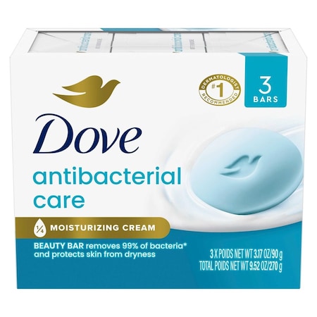 Dove Antibacterial Care Beauty Bar Soap, 9.51 Ounce, 12PK 64354136
