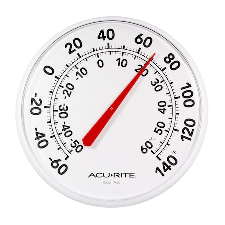 Acurite Analog Thermometer, 1 in Overall D. 01360A3