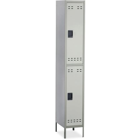Safco Wardrobe Locker, 12 in W, 18 in D, 78 in H, (1) Wide, (2) Tier, Gray 5523GR