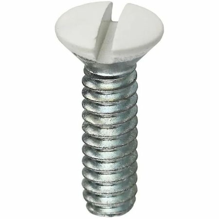 Dottie #6-32 x 1/2 in Slotted Oval Machine Screw, Zinc Plated Carbon Steel, 100 PK 414WHT