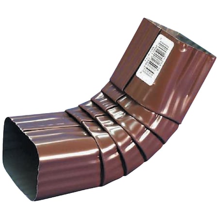 Spectra Metals 2 x 3'' Aluminum Brown Front Downspout Elbow 3AELRTB