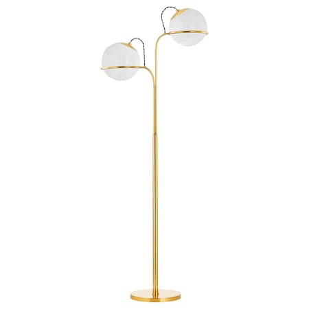 Hudson Valley Lighting Hingham 2 Light Floor Lamp 25 In. Aged Brass L3968-AGB