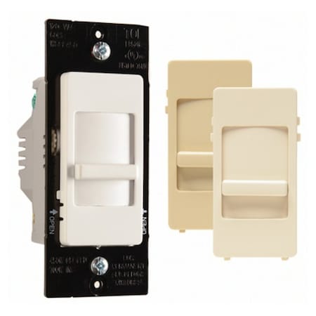 Legrand Dimmer, 120 VAC, 700 W, CFL, Incandescent, LED Lamp, Ivory/Light Almond/White WSCL450TCCCV4