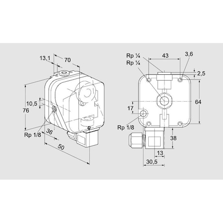 Honeywell Kromschroder SW, PRESS, GAS, DG 6U 6T KS84447253