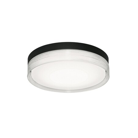 Afx Tribeca, LED Flush Mount, 12"W, Black TRBF12LAJUDBK