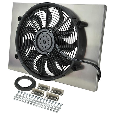 Derale 16828 17 x 24 in. RAD Fan with Aluminum Shroud Assembly DER16828