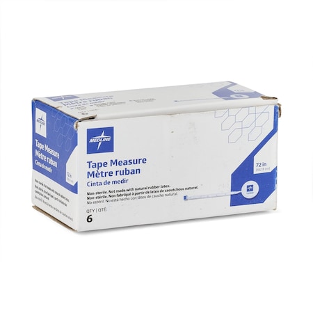 Medline Retractable Cloth Measuring Tape in Plastic Case, 72in, 6PK NON171330