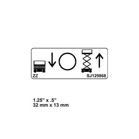 Skyjack REPLACEMENT DECAL, DOWN/OFF/UP PICTORIAL 129868