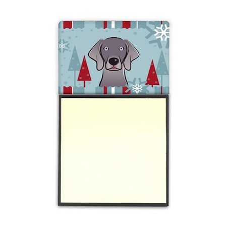 Carolines Treasures BB1727SN Winter Holiday Weimaraner Sticky Note Holder BB1727SN