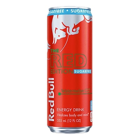 Red Bull Sugar-Free Energy Drink, Liquid, Watermelon, 12 oz Can RB243203