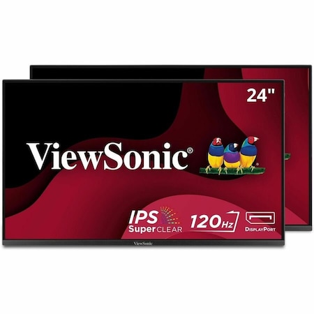 Viewsonic VA2456A-MHD 24" IPS LCD FHD 120Hz Dual Monitor Pack Head-Only Monitors (HDMI, DP, VGA) VA2456A-MHD_H2