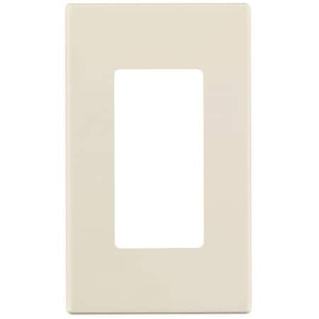 Leviton Decora Wallplate, Screwless, Standard Size, Gang 1, Light Almond 80301-ST