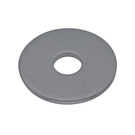 Zoro Select Flat Washer, For Screw Size #6 , PVC Not Applicable Finish, 25 PK WASB#6WPVC