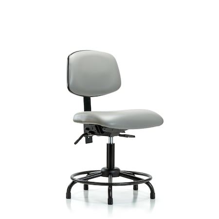 Blue Ridge Ergonomics Desk Chair Desk Chair, Vinyl, Chrome AA Casters, Oat, No Arms, 18" to 23" Height, Vinyl, Dove BR-VDHCH-RT-T1-A0-RG-8567