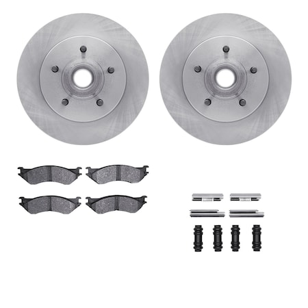 Dynamic Friction Co DFC Brake Rotor- Heavy Duty Brake Pad includes Hardware 6412-54113