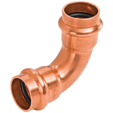 Nibco 3/4'' 90 Deg. Press Copper Elbow, 1/4 Bend 9055600PCU