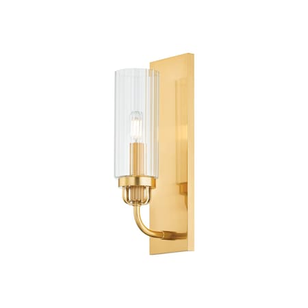 Hudson Valley Lighting Halifax 1 Light Wall Sconce 4.25 In. Aged Brass 9314-AGB