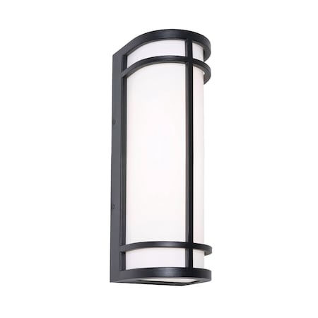 Afx Crain 16in LED Outdoor Sconce, Black CRNW0616LAJUDBK