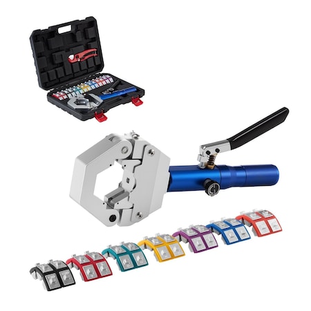Vevor Hydraulic Hose Crimper Integral Manual A/C Hose Crimping Tool with 7 Dies LD-71500