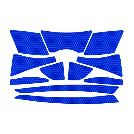 Jsp CR2 Reflective Kit for Cap Style Hard Hats, 10PK 281-CR2-10-BL