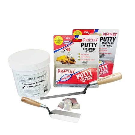 Join-Tite Medium Dark Grey Monument Repair Kit. Set Includes: One Quart of Monument Setting Compound, Four Ep MRK-DGm