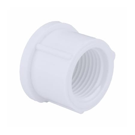 Charlotte Pipe And Foundry 4 WHT Cap Threaded PVC 02117  2400HA
