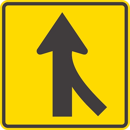 Lyle Entering Roadway Merge Right, 24x24, Diamond Grade, Yellow G-12363-DG_24x24