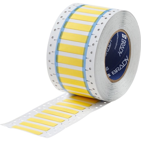 Brady BSP45 Series PermaSleeve Heat Shrink Polyolefin Wire Marking Sleeves, 0.25 in. Dia x 2 in. W, Yellow SA-3PS-250-2-YL