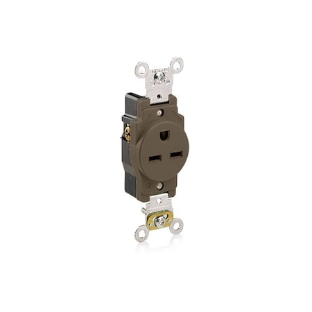 Leviton PlugsandReceptacles, 15A, 250VAC, Brn, Nylon 5661