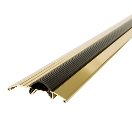 M-D Building Products 3-3/4 in. x 3/4 in. x 36 in. Gold Aluminum and Vinyl Heavy-Duty Low-Profile Threshold 09043
