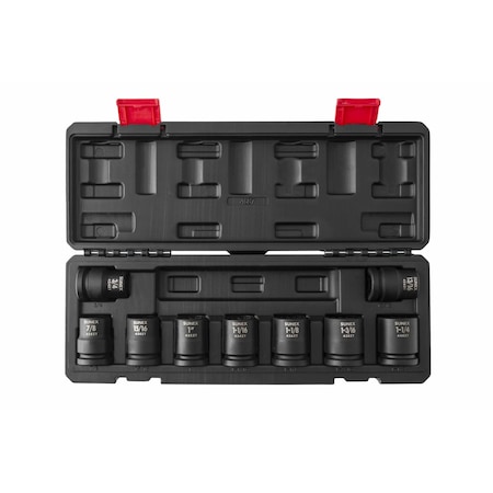 Sunex 3/4 in Drive Sae 12 Point Standard Thin Wall 9-Piece Impact Socket Set 4687