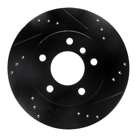 Dynamic Friction Co DFC Brake Rotor - Drilled and Slotted - Black 633-31061R