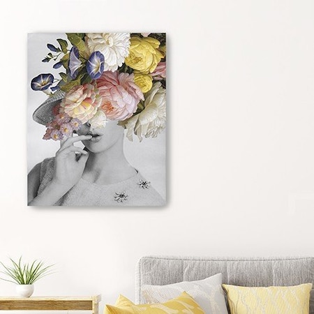 Homeroots Glamorous Garden Party Dress Up Unframed Print Wall Art 399039