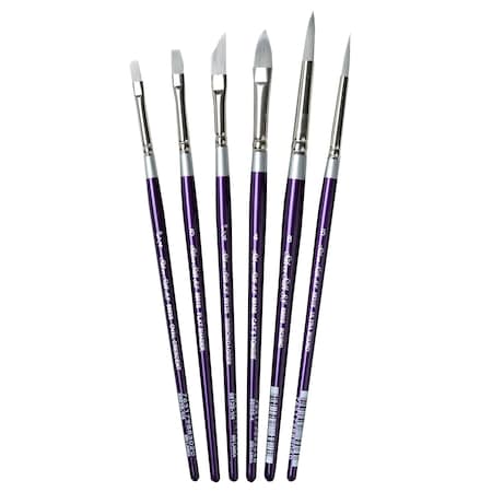 Silver Brush Silver Silk Creative Brushes, 6-Piece Set SS-8877