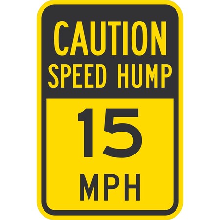 Lyle Speed Hump 15 MPH, 12x18, Diamond Grade, Yellow G-2981-DG_12x18