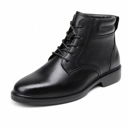 Handpoint Mens 6 in Soft Toe Lace-Up Work Boots-Black Full Grain Leather Dress Safety Boots, KEVLAR, 10 RV4102D-10
