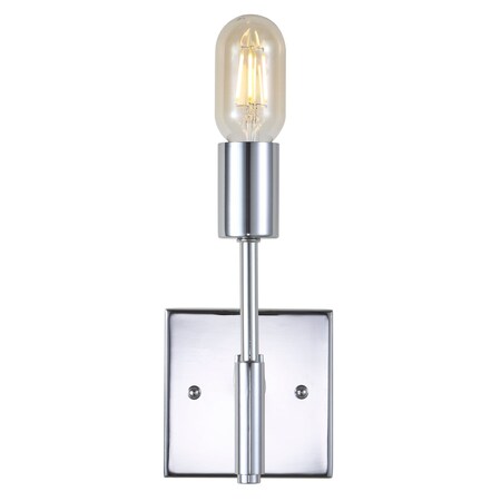 Jonathan Y Turing 5" 1-Light Metal LED Wall Sconce, Chrome JYL7455A