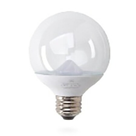 Ge Industrial Solutions LED Bulb, Globe, G16.5 Lamp, 25 W Equivalent, E12 Lamp Base, Dimmable, Clear, 2PK 28297