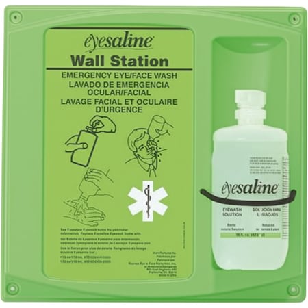 Fendall 16 oz Single Bottle Eyewash Wall Station, 8PK 32-000460-0000-H5