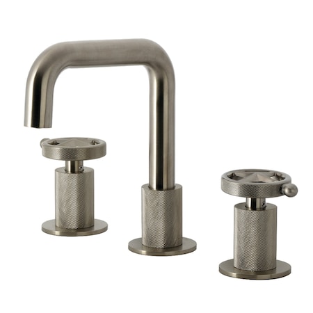 Kingston Brass Widespread Bathroom Faucet with Push Pop-Up Drain, Brushed Nickel KS1418RNK