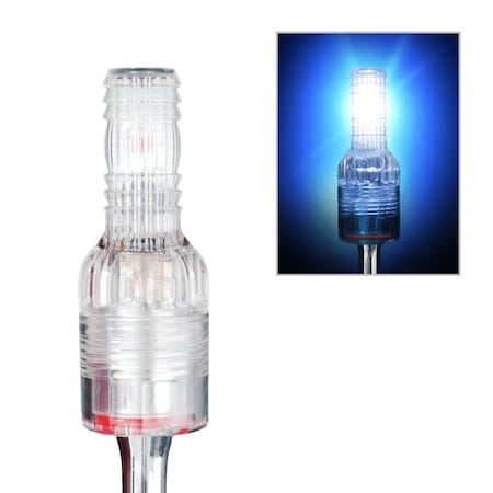 Warning Whip LED Whip Light, Blue, Break Resistant Polycarbonate Plastic, 3.5 Length