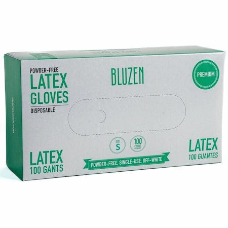 Remcoda Powder-Free Latex Gloves - 4 mil Thickness - Small Size - Latex - Off White - Powder-free, 10PK LAT101-S