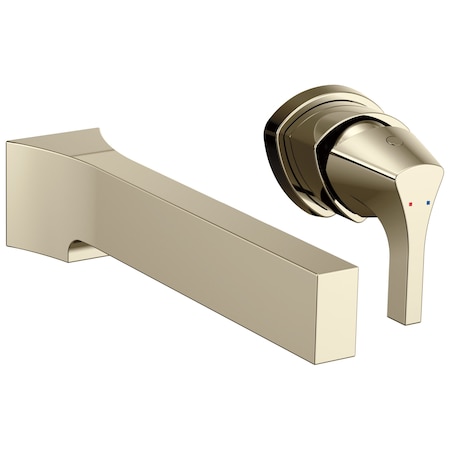 Delta Zura Single Handle Wall Mount Bathroom Faucet Trim In Polished Nickel T574LF-PNWL