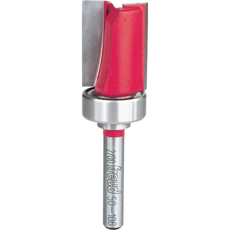 Freud 3/4 in. D X 3/4 in. X 2-5/8 in. L Carbide Top Bearing Flush Trim Router Bit 50-106