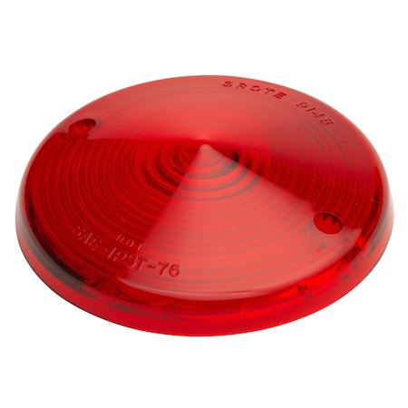Grote Replacement Lens, Round, Red 91482