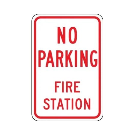 Accuform NO PARKING SAFETY SIGN FIRE FRP317RA FRP317RA