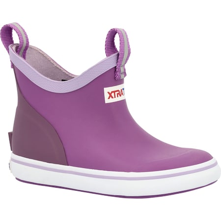 Xtratuf Youth Ankle Boot, Plain Toe Toe, 4 in Height, Purple, 4 XKAB500Y