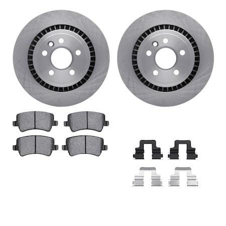Dynamic Friction Co DFC Rotors with EURO 5000 Ceramic Brake Pads includes Hardware 6612-27244