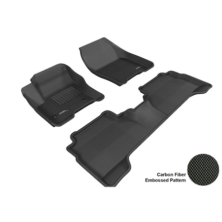3D Maxpider FORD ESCAPE 20132014 KAGU BLACK R1 R2 Floor Mat L1FR05601509