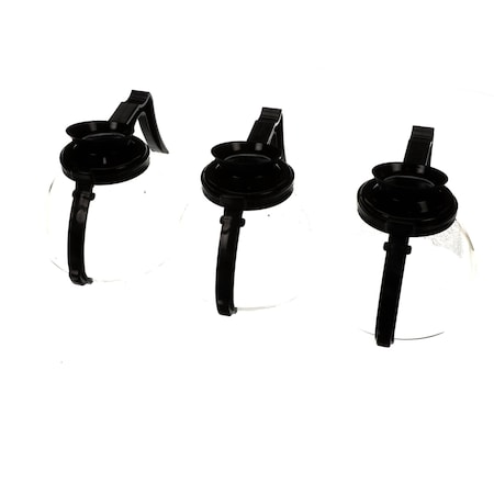 Bunn Coffee Decanter with RFID, Glass, Black Handle, without Logo, 3PK 42402.7055